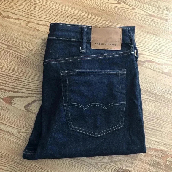 American Eagle Airflex Slim Dark Rinse Jeans - Picture 3 of 8